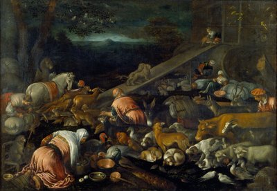 Der Einzug der Tiere in die Arche Noah von Girolamo da Ponte